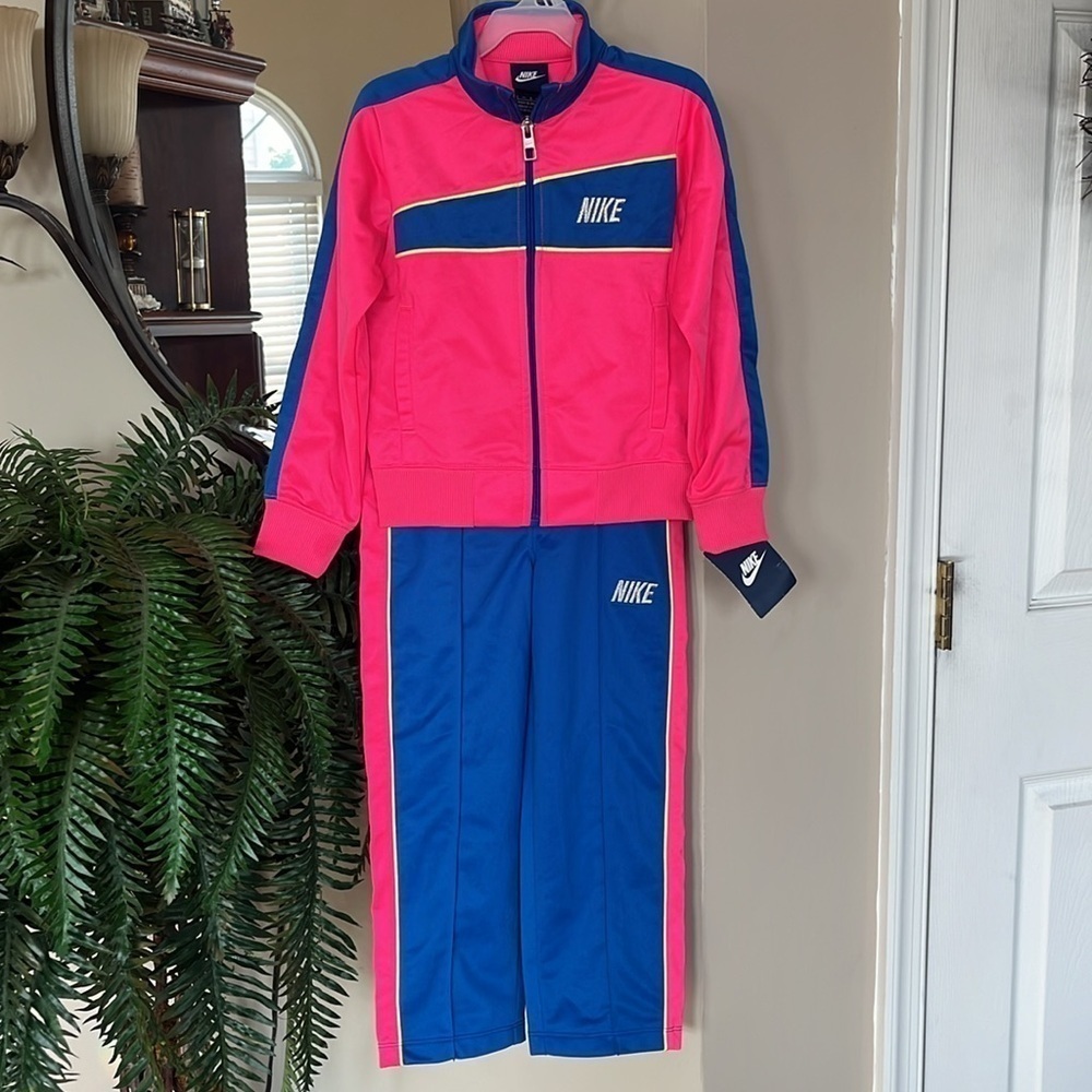 Brand New Nike Pink & Blue Tracksuit Zip Up Jacket Track Pants Sporty Activewear - Picture 9 of 16